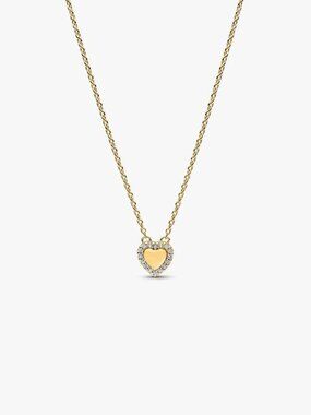 Pandora Engravable Heart Halo Collier Necklace